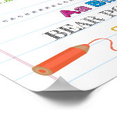 Poster Symbole coloré du premier jour de maternelle (Coin)