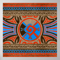 Symbole coloré Hunab Ku Mayan #4