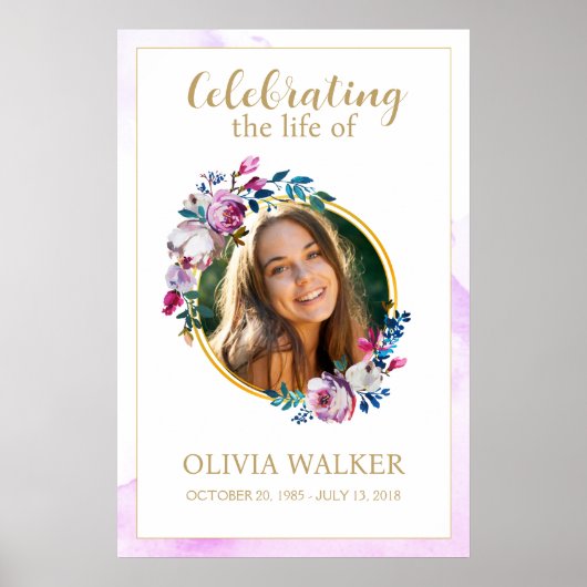 Poster Symbole commémoratif des funérailles de photos de  (Devant)