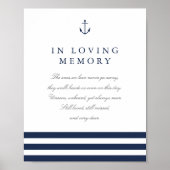 Poster Symbole commémoratif du Mariage d'Ancres nautiques (Devant)