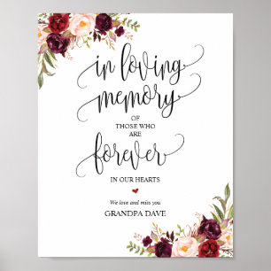Poster Symbole commémoratif Forever In Our Hearts v3