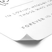 Poster Symbole commémoratif Mariage noir et blanc modifia (Coin)