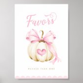 Poster Symbole Coquette Citrouille Baby shower Faveurs (Devant)
