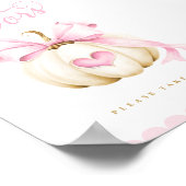 Poster Symbole Coquette Citrouille Baby shower Faveurs (Coin)