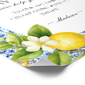 Poster Symbole Côte d'Amalfi Italienne Plage Côte Faveur (Coin)