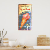 Poster Symbole crème glacée réplique antique (Cuisine)