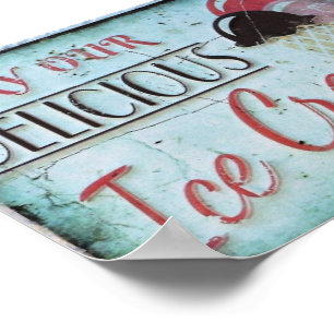 Poster Symbole crème glacée réplique antique