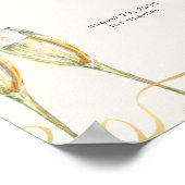 Poster Symbole d'accueil de la douche à bulles de champag (Coin)