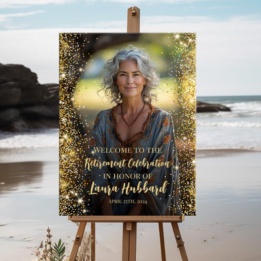 Poster Symbole d'accueil de la photo de retraite moderne