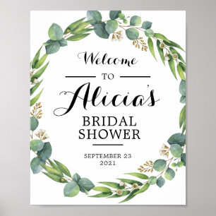 Poster Symbole d'accueil Eucalyptus