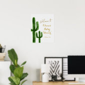 Poster Symbole d'accueil pour l'anniversaire du Cactus me (Bureau à domicile)