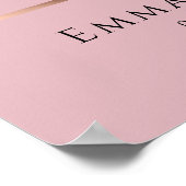 Poster Symbole d'accueil pour les funérailles rose et Ros (Coin)