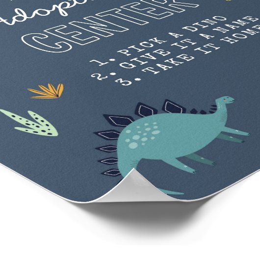 Poster Symbole d'adoption du dinosaure mûre (Coin)