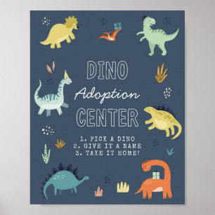 Poster Symbole d'adoption du dinosaure mûre