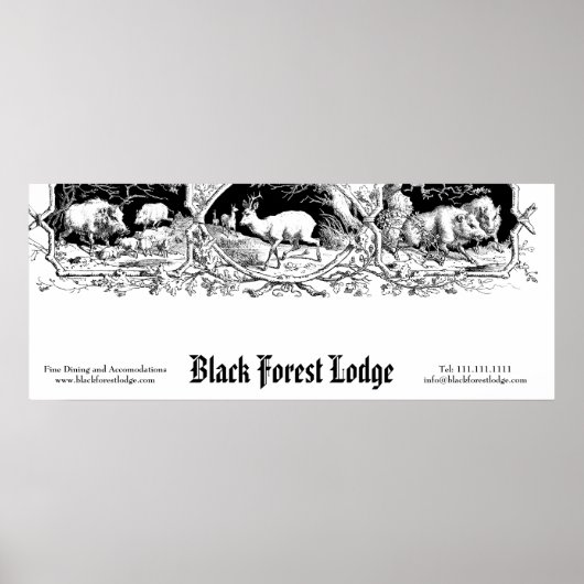 Poster SYMBOLE D'AFFAIRES DE LA FORÊT NOIRE ANGLAISE, Bav (Devant)
