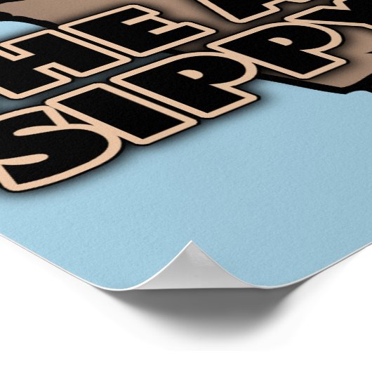 Poster Symbole d'affiche amusant pour la coupe Sippy adul (Coin)