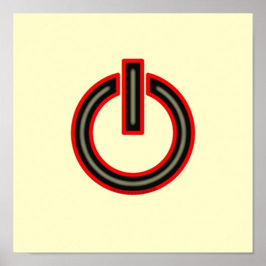 Poster Symbole d'alimentation (Devant)