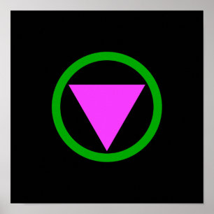 Poster Symbole d'allié droit