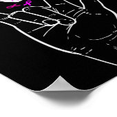 Poster Symbole d'amour de l'asl Papillon Sensibilisation (Coin)