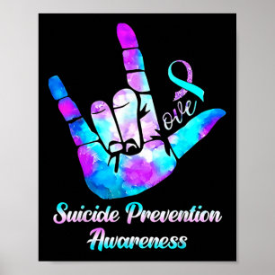 Poster Symbole d'amour Prévention du suicide