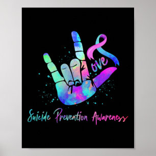 Poster Symbole d'amour Semaine de sensibilisation à la pr