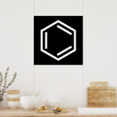 POSTER SYMBOLE D'ANNEAU BENZENE (Cuisine)