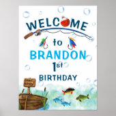 Poster Symbole d'anniversaire d'anniversaire de l'O-fish (Devant)