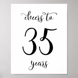 Poster Symbole d'anniversaire de 35 ans