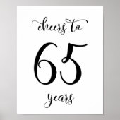 Poster Symbole d'anniversaire de 65 ans (Devant)