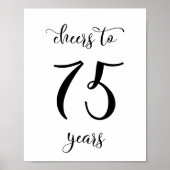 Poster Symbole d'anniversaire de 75 ans (Devant)