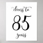 Poster Symbole d'anniversaire de 85 ans (Devant)