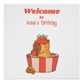 Poster Symbole d'anniversaire de Capybara | Symbole de la (Devant)
