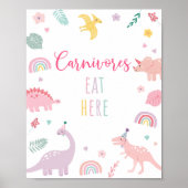 Poster Symbole d'anniversaire de Dinosaur Boho Rose (Devant)