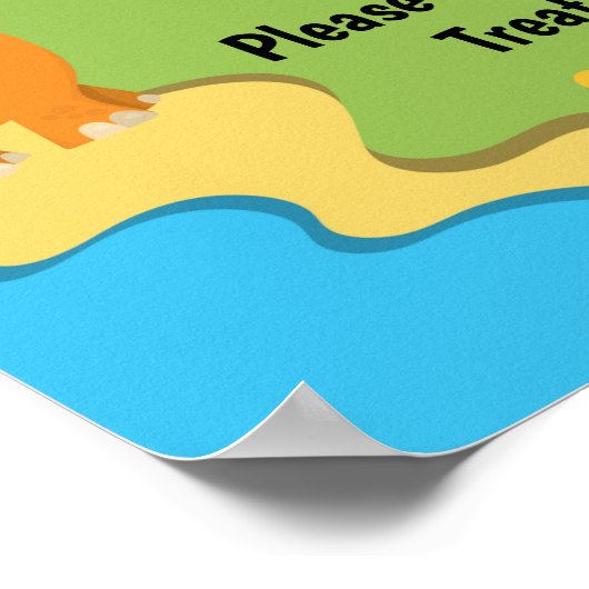 Poster Symbole d'anniversaire de Dinosaur Soins (Coin)