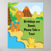 Poster Symbole d'anniversaire de Dinosaur Soins (Devant)