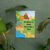 Poster Symbole d'anniversaire de Dinosaur Soins