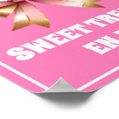 Poster Symbole d'anniversaire de la Bow Douceur rose or (Coin)