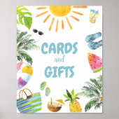 Poster Symbole d'anniversaire de la fête de la piscine (Devant)