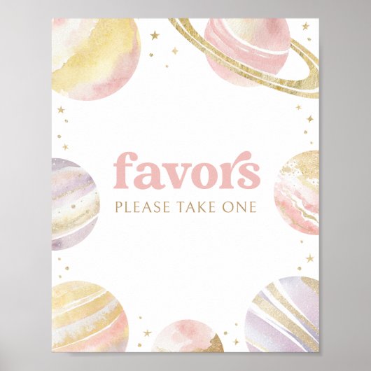 Poster Symbole d'anniversaire de la fille de l'espace ext (Devant)