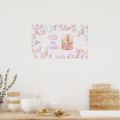 Poster Symbole d'anniversaire de la fille trois (Cuisine)