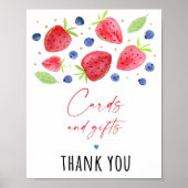 Poster Symbole d'anniversaire de la fraise Blueberry (Devant)