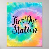 Poster Symbole d'anniversaire de la gare Tie Dye (Devant)