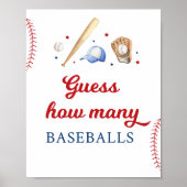 Poster Symbole d'anniversaire de la recrue de baseball (Devant)