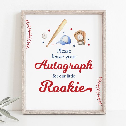Poster Symbole d'anniversaire de la recrue de baseball