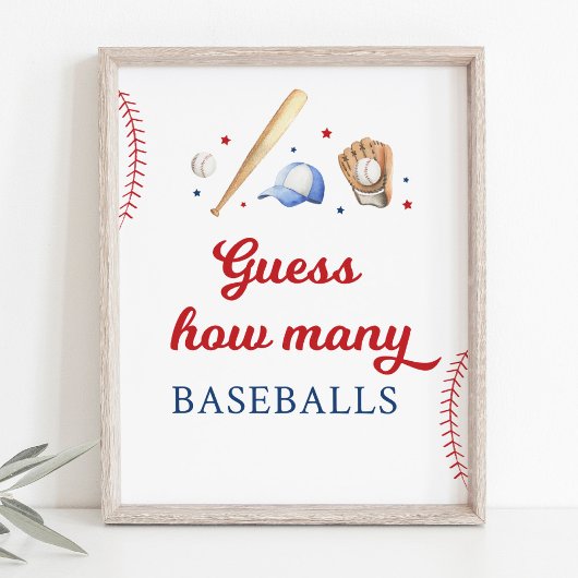 Poster Symbole d'anniversaire de la recrue de baseball