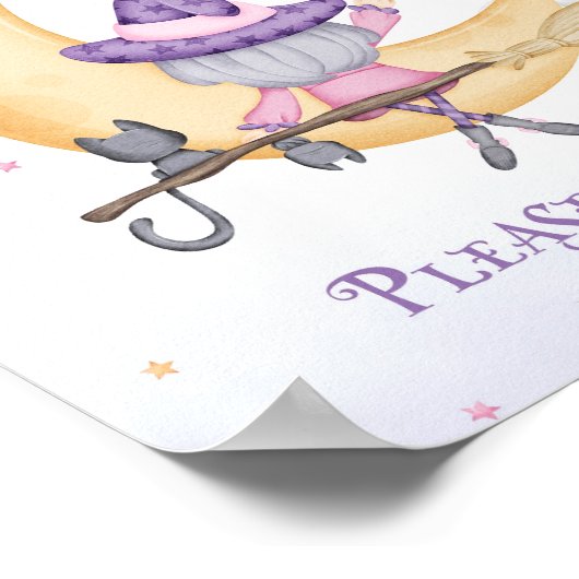 Poster Symbole d'anniversaire de la sorcière mignonne d'H (Coin)