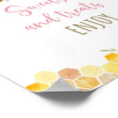 Poster Symbole d'anniversaire de l'abeille rose Tournesol (Coin)