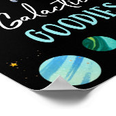 Poster Symbole d'anniversaire de l'astronaute bleu (Coin)