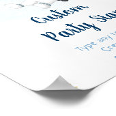 Poster Symbole d'anniversaire de l'astronaute Blue Gold S (Coin)