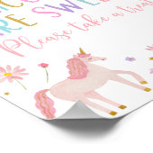 Poster Symbole d'anniversaire de l'Unicorne Meadow Pink P (Coin)